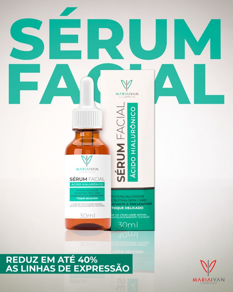 SÉRUM FACIAL COM ÁCIDO HIALURÔNICO 30ml