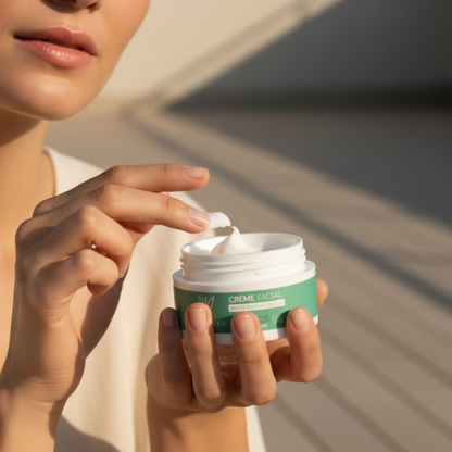 CREME FACIAL COM ÁCIDO HIALURÔNICO  50g